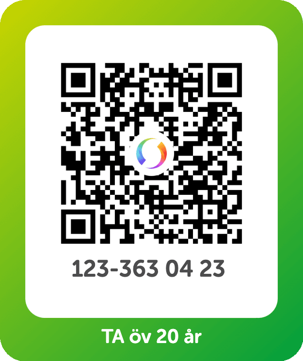 Swish QR-kod för Övriga grupper över 20 år