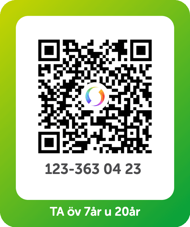 Swish QR-kod för Övriga grupper 7-20 år