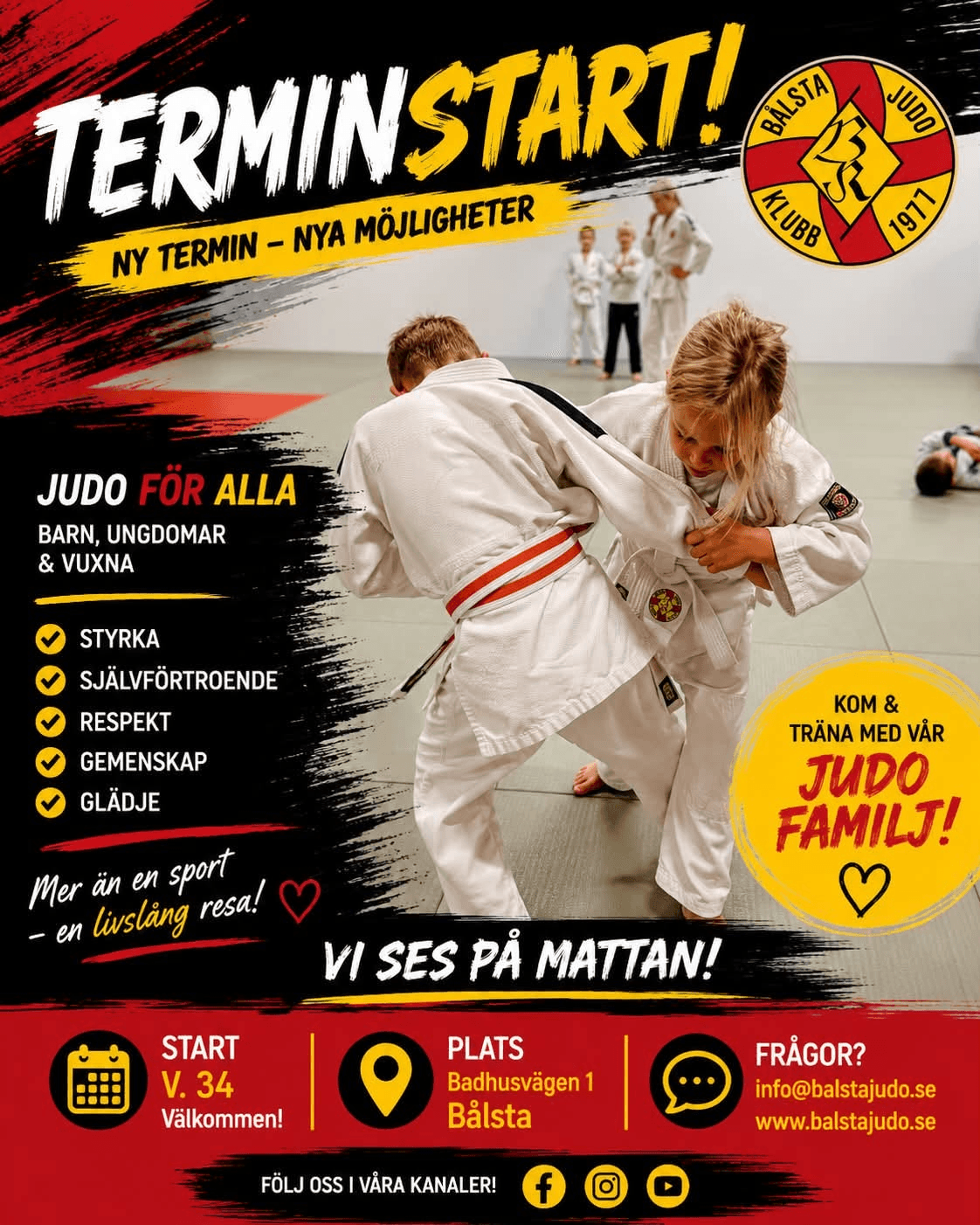 Testa judo och träffa nya kompisar!